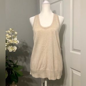 Banana republic, cream, razorback, sweater tank.  Size large, NWT